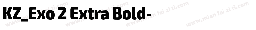 KZ_Exo 2 Extra Bold字体转换